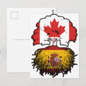 Spanisch Kanadisches Tree-Roots-Flag Postkarte (Vorne/Hinten)