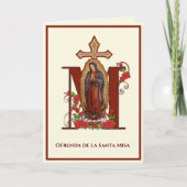 Spanisch-katholische Beileid Mass Angebot für Guad Karte (Vorderseite)