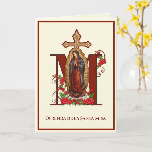 Spanisch-katholische Beileid Mass Angebot für Guad Karte (Gelbe Blume)