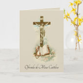 Spanisch Katholische Messe Gebet Karte (Gelbe Blume)