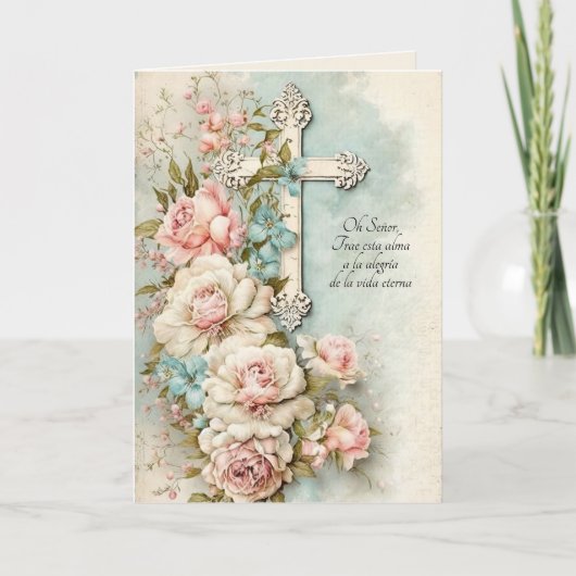 Spanisch Katholisches Beileid Gebet bieten Karte (Vorderseite)