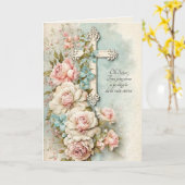 Spanisch Katholisches Beileid Gebet bieten Karte (Gelbe Blume)