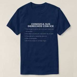 Spanisch: Kenne deine Rechte mit ICE T-Shirt