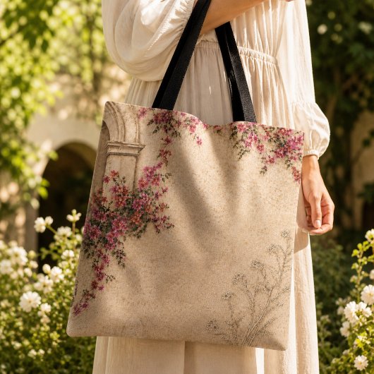 Spanisch Kolonialarchitektur Blumen Vintage Rustik Tasche