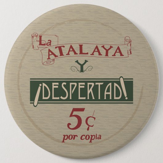 Spanisch La Atalaya Y Despertad 5 Cent Button (Vorderseite)