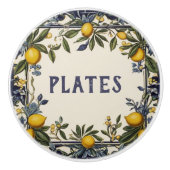 Spanisch Lemon Custom Kitchen Schublade Label Keramikknauf (Vorderseite)