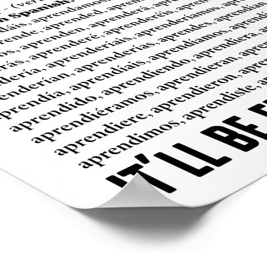 Spanisch lernen Es wird Spaß machen, sagten sie lu Poster (Ecke)