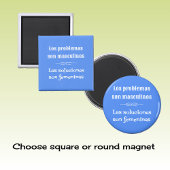 Spanisch lernen Grammatik Zitat blau Magnet