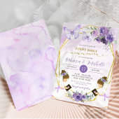 Spanisch Lila Butterfly Twins Erste Kommune Einladung