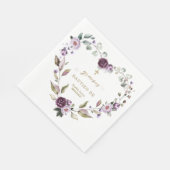 Spanisch Lila Pink Blume Gold Girl Bautizo Serviette (Ecke)