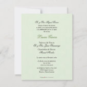 SPANISCH Lime Green Damask Quinceñera Invitación Einladung (Rückseite)