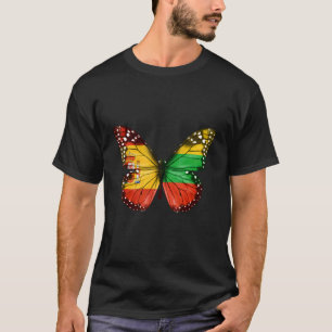 Spanisch-Litauische Fahne-Schmetterling T-Shirt