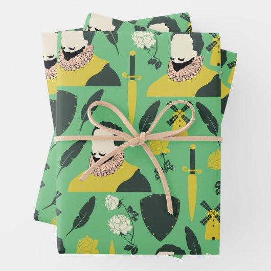 Spanisch Literaturlehrer Packpapier Geschenkpapier Set (Beispiel)