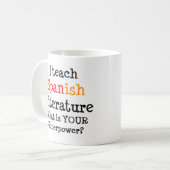 Spanisch-Literaturunterricht Kaffeetasse (Vorderseite Links)