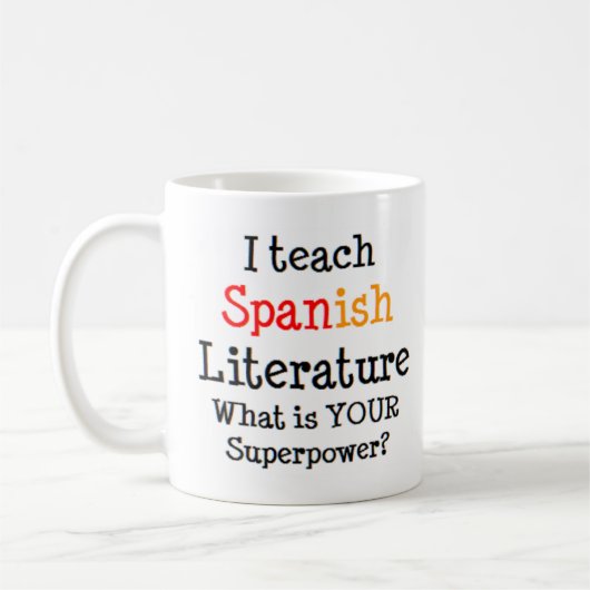 Spanisch-Literaturunterricht Kaffeetasse (Links)