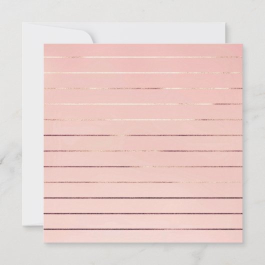 Spanisch, Mädchenbestätigung, Rose Gold Blush Einladung (Rückseite)