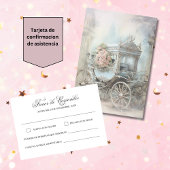 Spanisch Mairy Tale Wedding White RSVP Karte