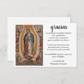 Spanisch Mary Guadalupe Danke, dass Sie Beileid Dankeskarte (Vorne/Hinten)