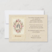 Spanisch Mary Katholic Vielen Dank, dass Sie mein  Dankeskarte (Vorderseite)