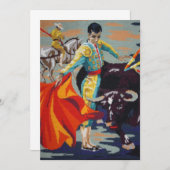 Spanisch-Matador-Einladung Einladung (Vorne/Hinten)