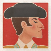 Spanisch Matador | Spanien Glasuntersetzer (Vorderseite)