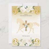 Spanisch mexikanisch Bautizo Gold Einladung (Rückseite)