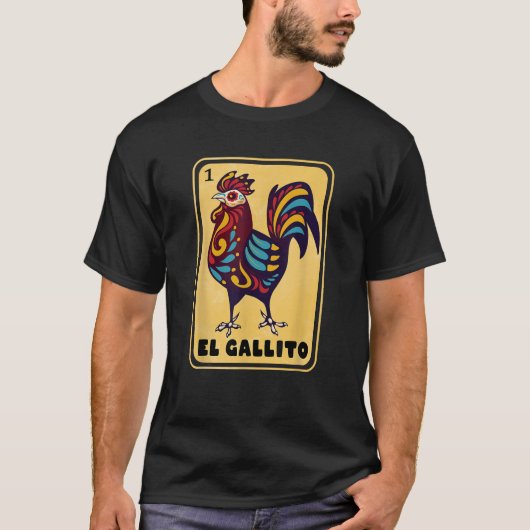 Spanisch mexikanisch Bingo Funny Gifts El Gallito T-Shirt (Vorderseite)
