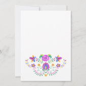 Spanisch Mexikanische Fiesta Floral 80. Geburtstag Einladung (Rückseite)