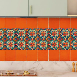 Spanisch Mexikanische Moderne Fusionsblumen Fliese