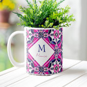 Spanisch mexikanische Ziegelbriefe Monogramm Kaffeetasse