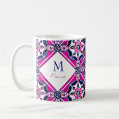 Spanisch mexikanische Ziegelbriefe Monogramm Kaffeetasse (Links)