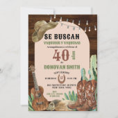 Spanisch mexikanischer Western Boots Cowboy Birthd Einladung (Vorderseite)