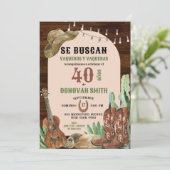 Spanisch mexikanischer Western Boots Cowboy Birthd Einladung (Stehend Vorderseite)