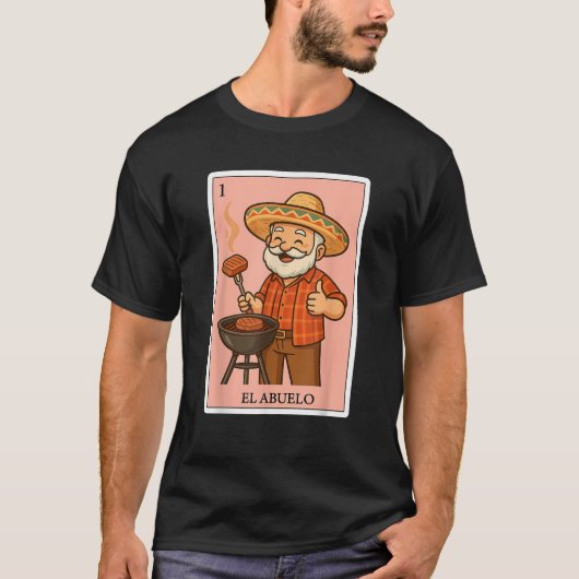 Spanisch mexikanisches Bingo Funny Gifts El Abuelo T-Shirt (Vorderseite)
