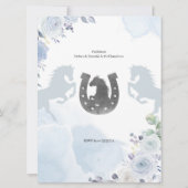 Spanisch mexikanisches Mis Quince Navy Blue Silver Einladung (Rückseite)