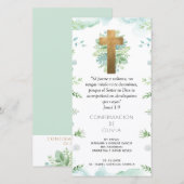 Spanisch, Mint Greenery Confirmation Lesezeichen G Dankeskarte (Vorne/Hinten)