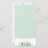 Spanisch, Mint Greenery Confirmation Lesezeichen G Dankeskarte (Rückseite)