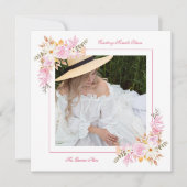 Spanisch Mis XV Romantisches Foto Spring Bouquet Einladung (Vorderseite)