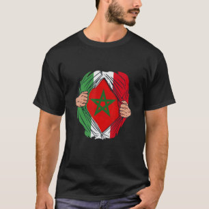 Spanisch mit marokkanischen Wurzeln Maroc Flag mit T-Shirt
