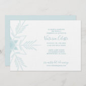 SPANISCH, modern blauer WINTER WONDERLAND quinceañ Einladung (Vorne/Hinten)