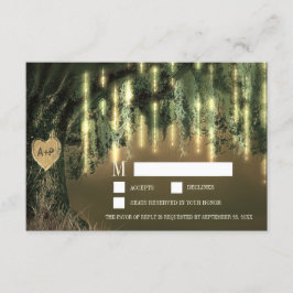 Spanisch-Moss-Hochzeitskarten für Live-Oak-Tree RSVP Karte