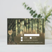 Spanisch-Moss-Hochzeitskarten für Live-Oak-Tree RSVP Karte (Stehend Vorderseite)