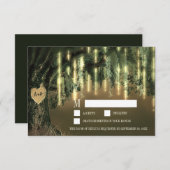 Spanisch-Moss-Hochzeitskarten für Live-Oak-Tree RSVP Karte (Vorne/Hinten)