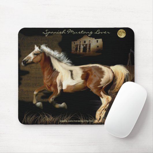 SPANISCH MUSTANG BARB HORSE LOVER Mousepad (Mit Mouse)