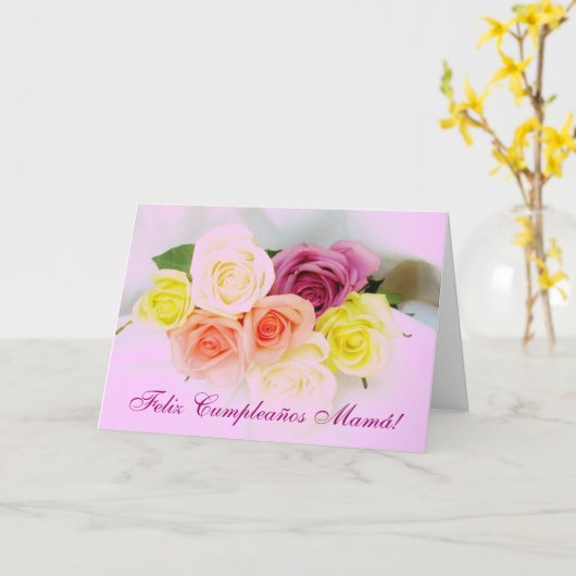 Spanisch: Mutter: Cumpleanos Karte (Gelbe Blume)