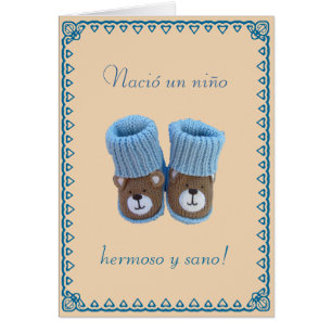 Spanisch: Nacio UNO nino! Geburt des Babys