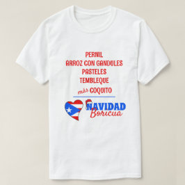 Spanisch Navidad Boricua Traditionelles Weihnachts T-Shirt