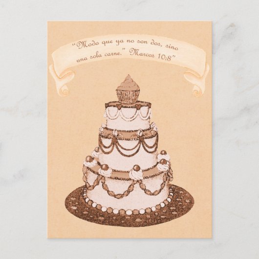 Spanisch nicht mehr 2-1 Fleisch~Wedgecake Scriptur Postkarte (Vorderseite)