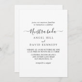 Spanisch, Nuestra Boda Hochzeit Einladung (Vorne/Hinten)