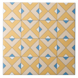 Spanisch Orange Blue Pink Geometrie Mittelmeer Fliese